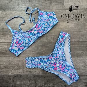 Volafa Floral Cheeky Bikini Swimsuit Size S